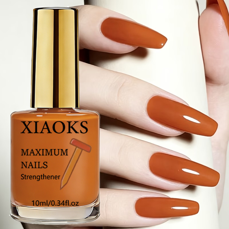 Nail Art Natural - Karamell-Orange Nagelstärkungsöl – Hochglänzendes Finish, natürlich