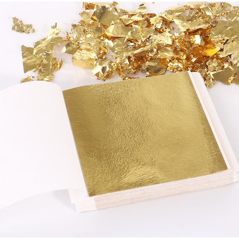 Nail Art Painting - 200 Stück Goldene Blattfolien, Blattgold-Imitation, DIY