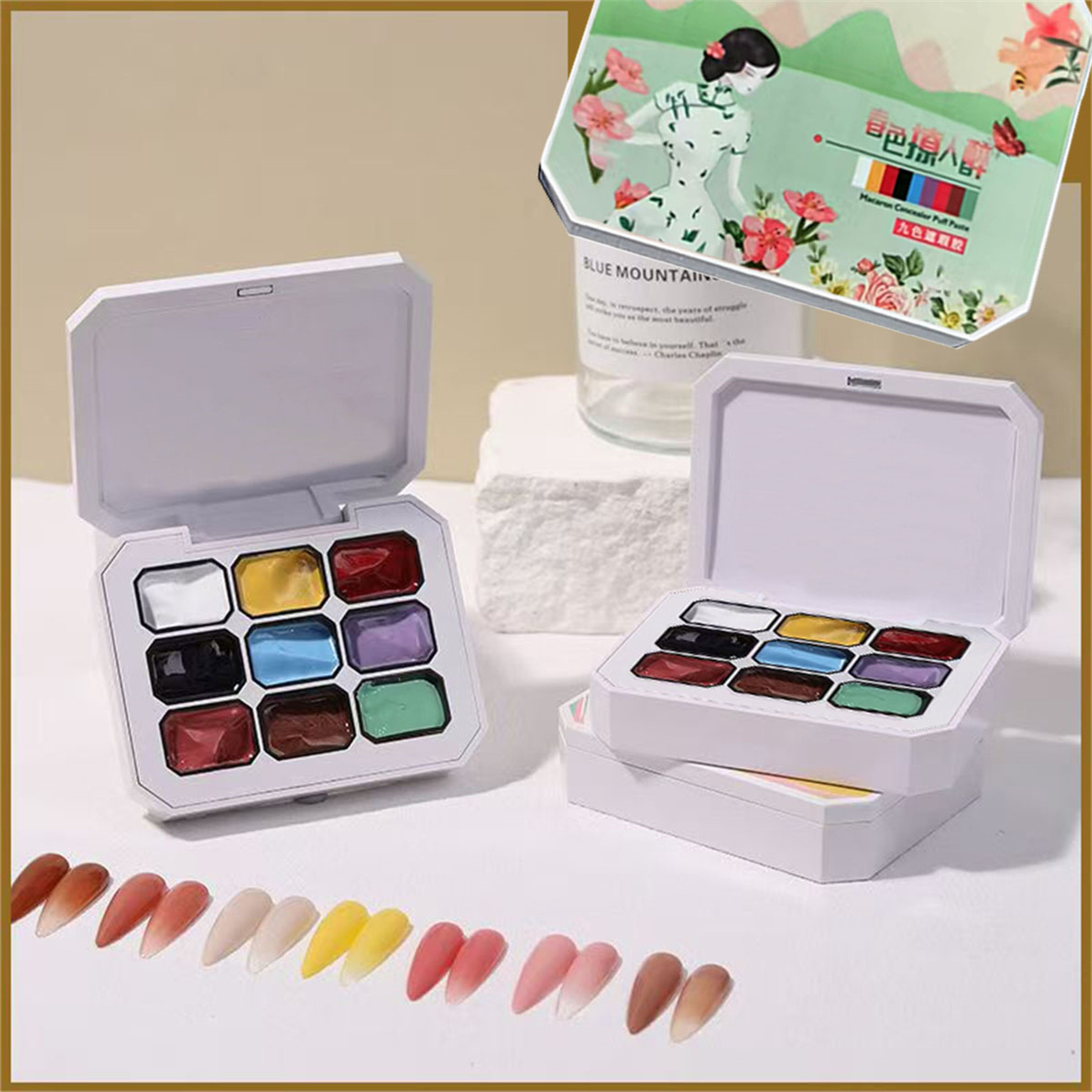 1 Stück 9 Farben Patting Paint – Nail Art Painting Bewertung und Preis