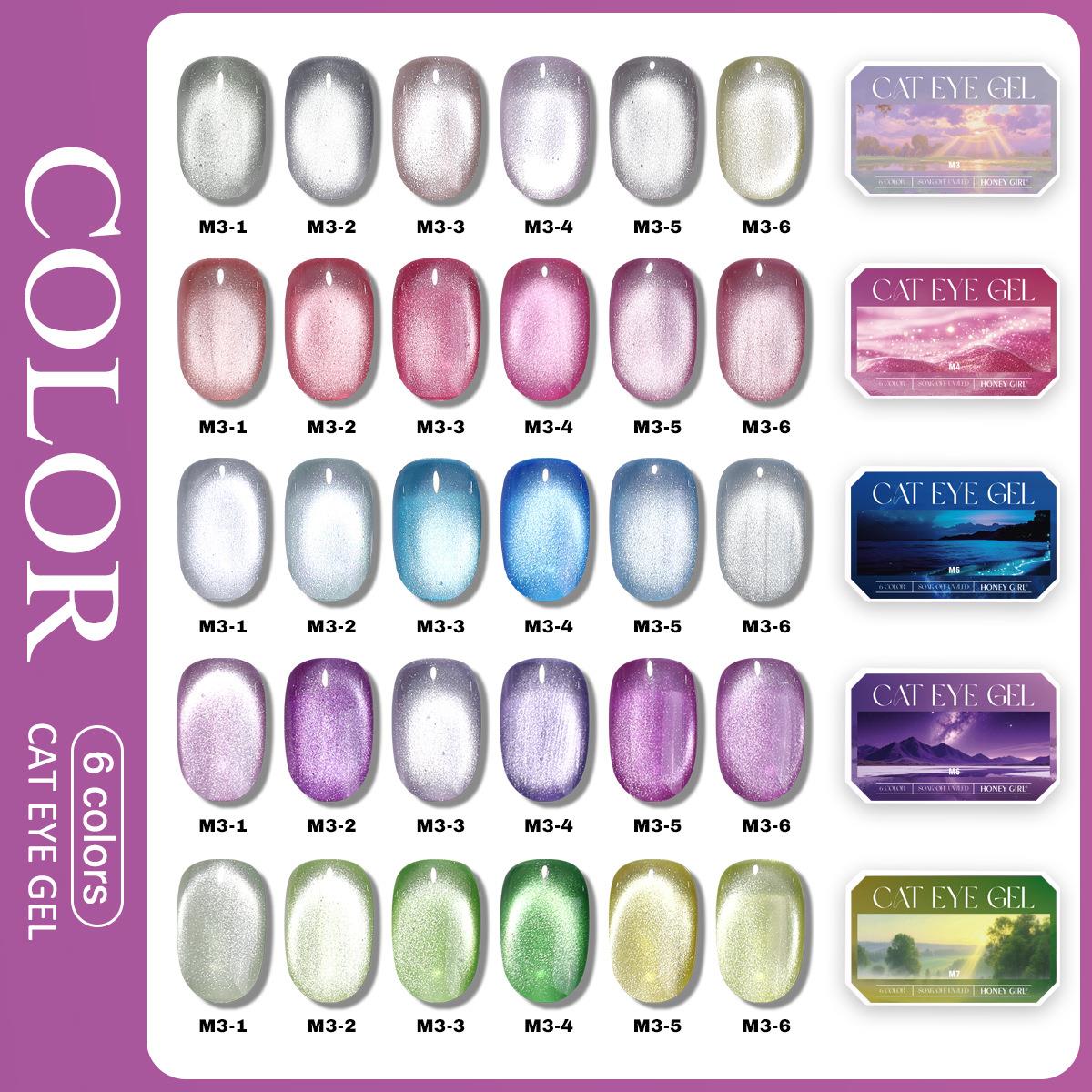 6-Farben Solid Cat Eye Gel Nag – Nail Art Painting Bewertung und Preis