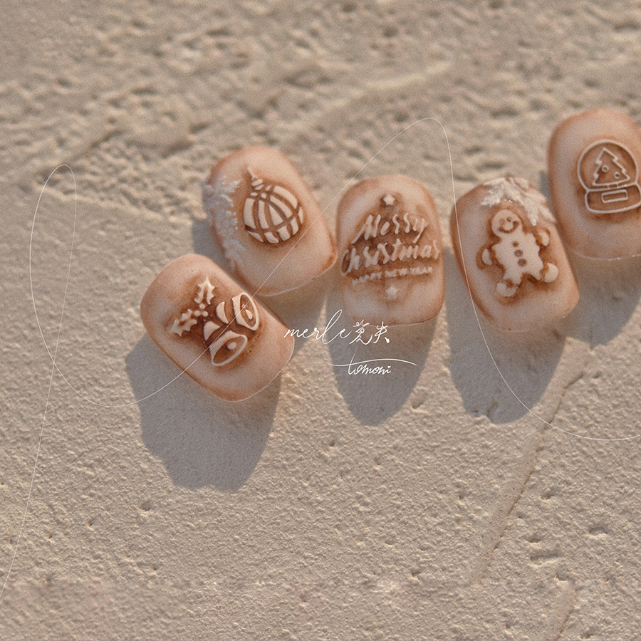 5d Relief reinweiß frohe Weihn – Nail Art Xmas Bewertung und Preis