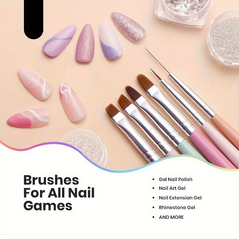 6-teiliges Nagelkunst-Pinselse – Nail Art Full Color Bewertung und Preis