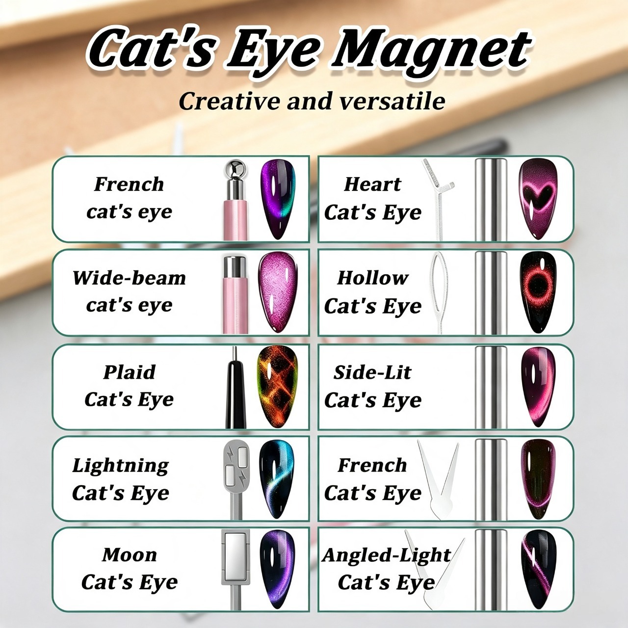 7-teiliges Katzenaugen-Nagelma – Nail Art Full Color Bewertung und Preis