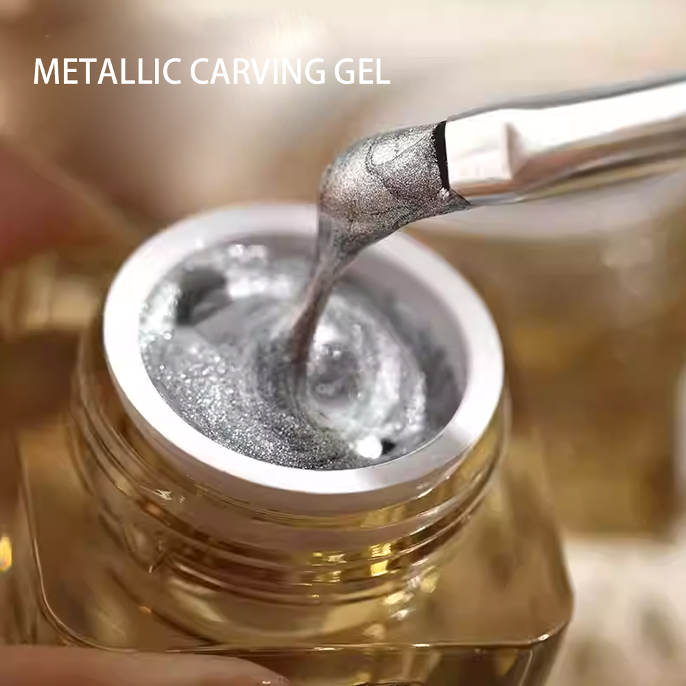 8g Metallisches Schnitzgel 3D  – Nail Art Painting Bewertung und Preis