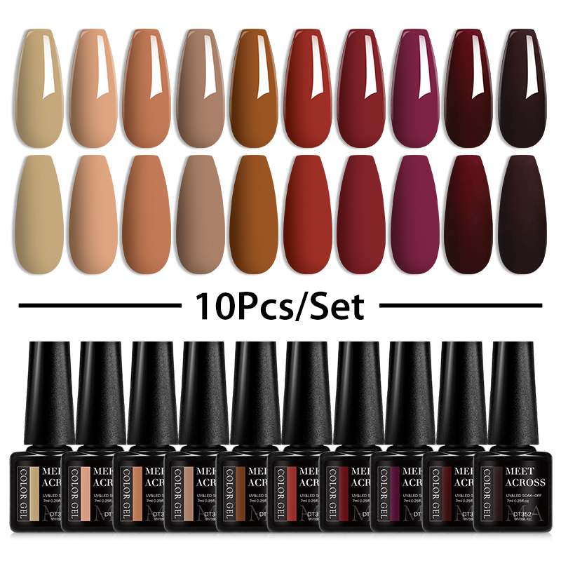 10/12Pcs Gel Nagellack Set Kaf – Nail Art Full Color Bewertung und Preis